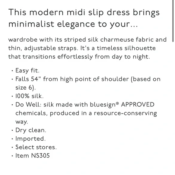 Madewell Midi Slip Dress in Stripe Silk Color Faded Khaki Size 12 *mark - Picture 13 of 13